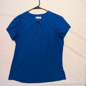 Calvin Klein bright blue short sleeve blouse, small/medium